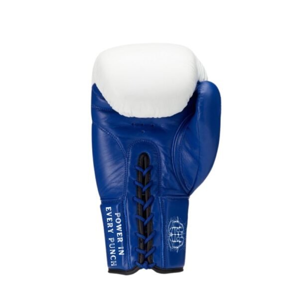 Orion Lace Up Boxing Gloves white And Blue 20 - Image 3